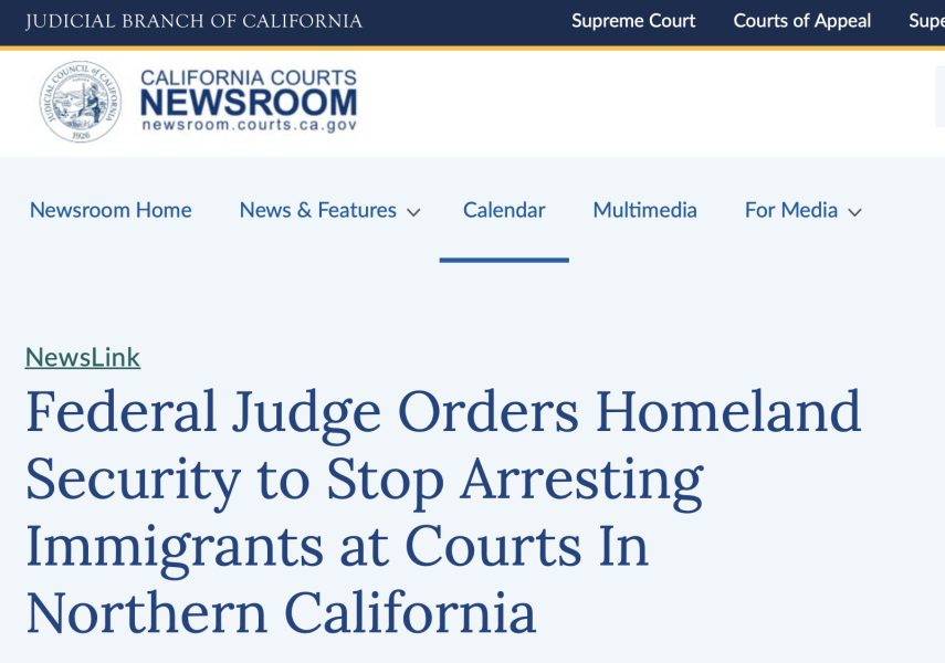 聯邦法官暫停北加州移民法院ICE逮捕行動　裁定政策或違行政程序法