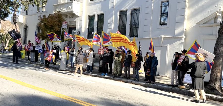 世界人權日舊金山集會　多族裔民眾中領館前譴責中共侵犯人權（2）