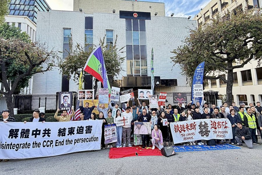 關注中共人權迫害　 洛杉磯民眾為「反二社區」與鐵鏈女發聲