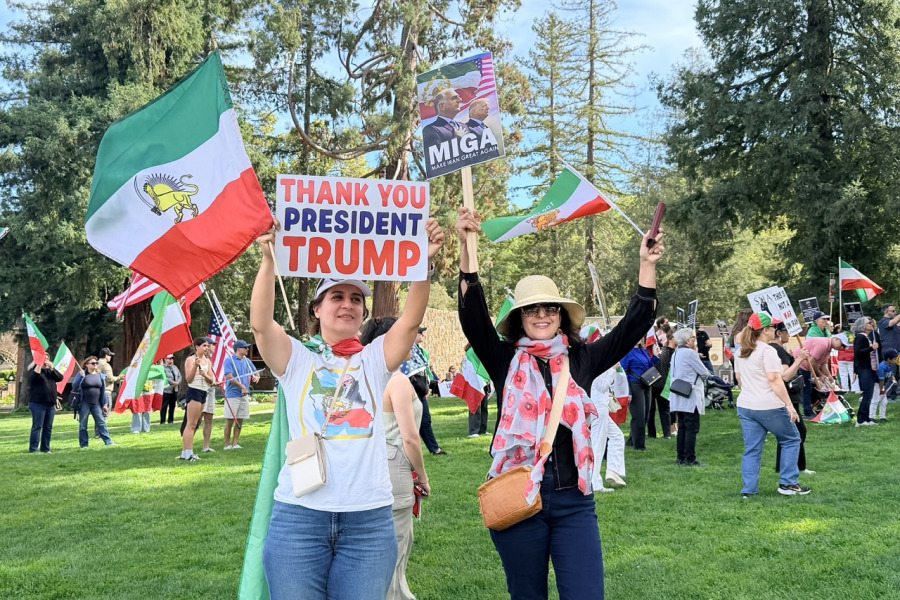 數百伊朗人灣區集會 感謝美國 感謝以色列