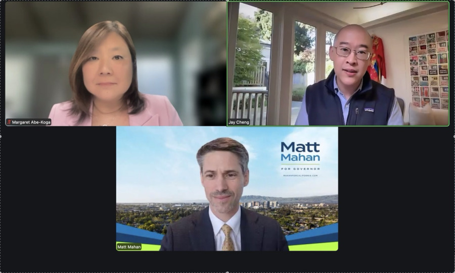 亞太裔社區舉辦線上座談　聖荷西市長Matt Mahan闡述州長競選政見
